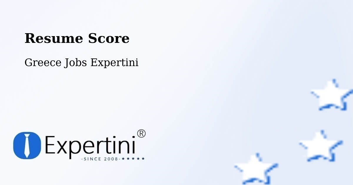 Resume Score & Job Description Match Tool – Sými - Greece Jobs Expertini